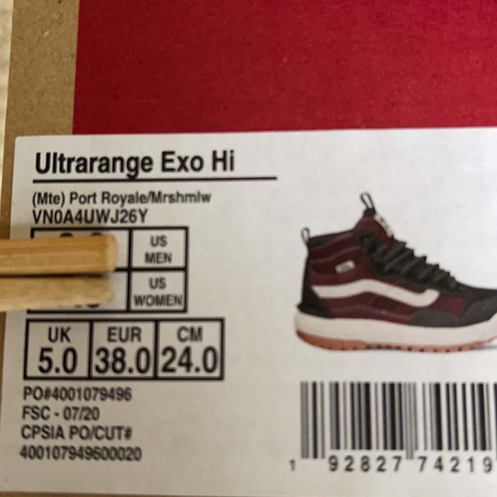 Vans Ultrarange EXO Hi Mte Port Royal/MarshmallowW - Picture 16 of 16